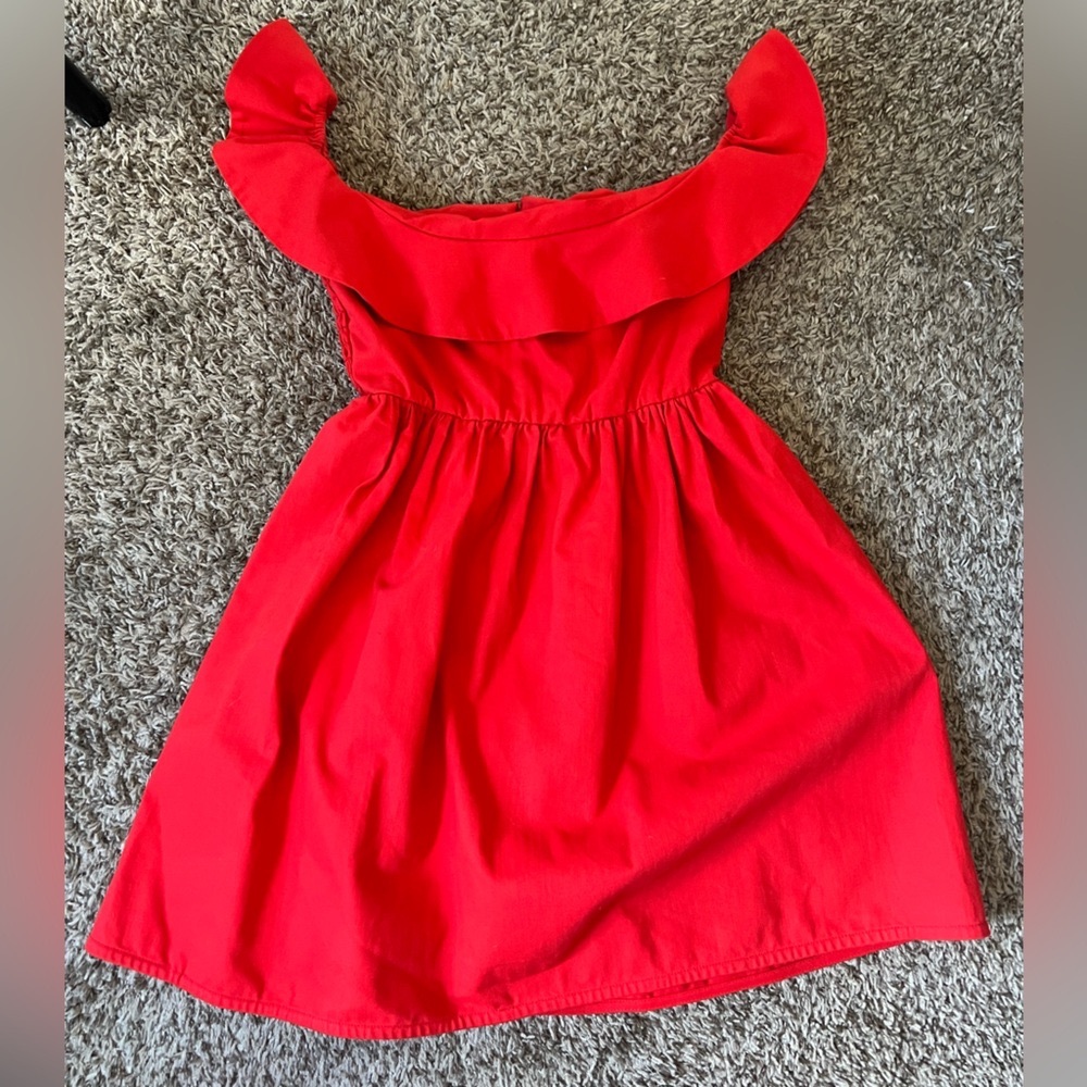 APIECE APART Novella Maria Red Off The Shoulder Ruffle Dress NWT 6